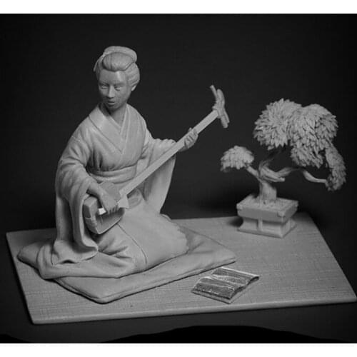 Self-assembled New Unassembled 1/24 ancient woman sit Resin Figure Unpainted Model Kit