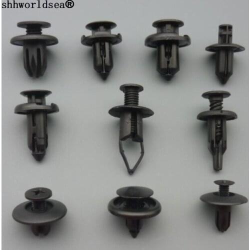 Shhworlsea 100PCS 9mm Hole Car Fastener Auto Rear Bumper Cover Push Type Retainers Clip for Toyota Plastic Fixed Clips