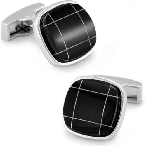 SPARTA Black Stone cufflinks mens Cuff Links + Free Shipping !!! metal buttons