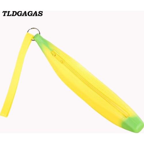 TLDGAGAS 2018 New Shape Of Banana Women Cute Coin Purse Silicon Pencil Case For Kids Ladies Portable Key Ring Bag