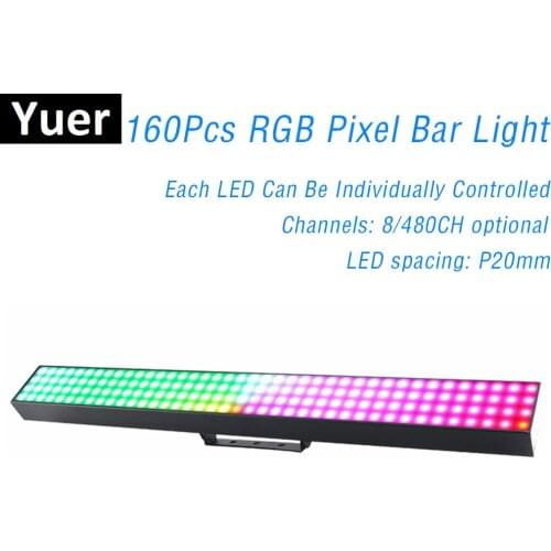 1Pc 100CM LED Strip Light 160Pcs SMD5050 RGB Full Color LED Strip Bar Lights 20MM Pixel Pitch For Holiday Indoor Decoration DJ