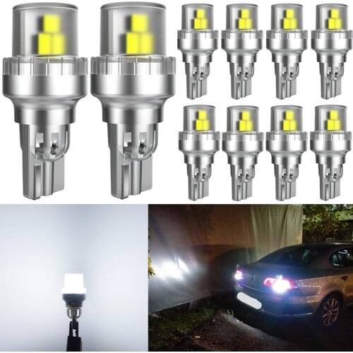 10Pcs T15 LED Super Bright Reversing Light for VW Passat B7 Toyota Corolla Camry RAV4 Yaris 921 W16W LED Car Bulb 6500K White