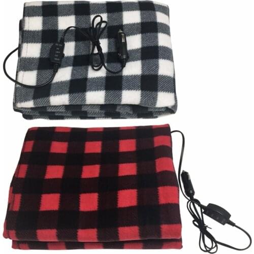 145*100cm New 12V Car Heating Blanket Lattice Energy Saving Warm Autumn And Winter Car Electric Blanket Automotive