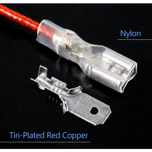 180/90/30PCS 2.8mm 4.8mm 6.3mm Insulated Spade Wire Connectors Female & Male Crimp Terminal Set Electrical Cable Crimp Terminal