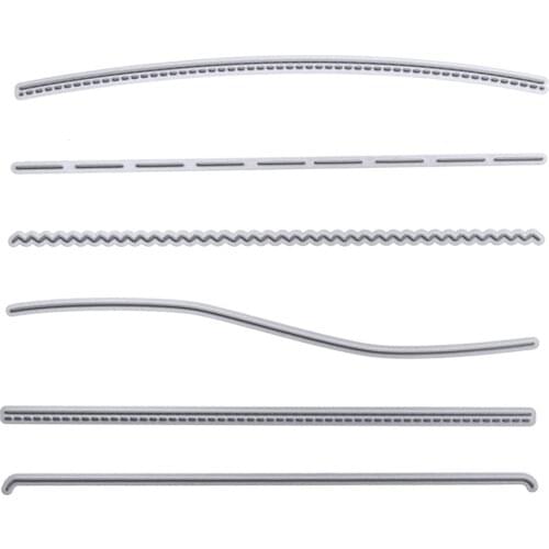 6pcs/Set New Edges Metal Cutting Dies Stencil for DIY Scrapbooking Photo Album Embossing Paper Cards Decorative Crafts Die Cuts