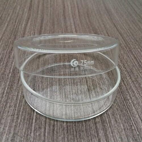 6pcs Lab DIA 75mm Borosilicate Glass Petri Culture Dish Used for the culture of bacteria, cells and lactic acid bacteria