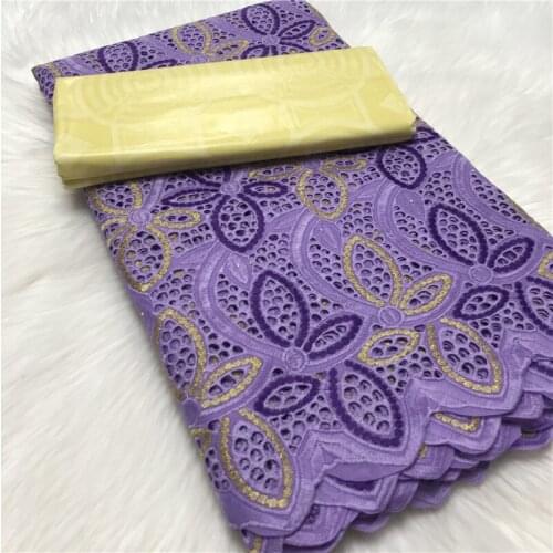 African Guinea Bazin Brocade Damask Fabric for Femme Robe New Bazin Riche Brode with Swiss Cotton Lace 5yards For Dress X20-7