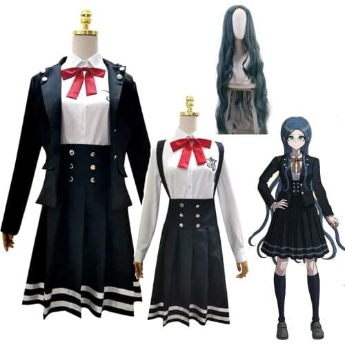 Anime Danganronpa Shirogane Tsumugi School Girls Uniform Dresses Set Cosplay Costume