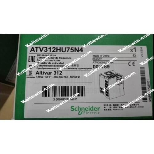 ATV312HU75N4 VFD Inverter Input 3ph 380V 17A 7.5KW New in box . Free Manuals and Software