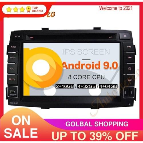 DSP Android 9 PX5/PX6 Car DVD Player GPS Navigation For KIA SORENTO 2010-2012 Auto Radio Stereo Head Unit Multimedia Player ISP
