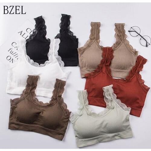 BZEL Quality Female Bra Solid Push Up Bra Wire Free Seamless Lace Bralette Women Casual Bras For Girls Intimate Dropshipping