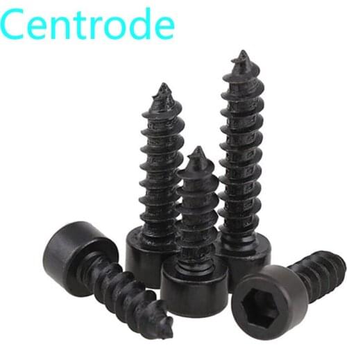 Black Hexagon Socket cheese Head Self Tapping Screws 8.8 High Strength Hex Socket Cup Head Tip Tapping Screws M4M5M6 10PCS