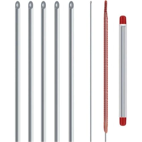 5Pcs Quick Earthworm Hooking Needle Stainless Steel Pins Fishing Tools Bait No-Escaping 20CM Practical Worm Drill