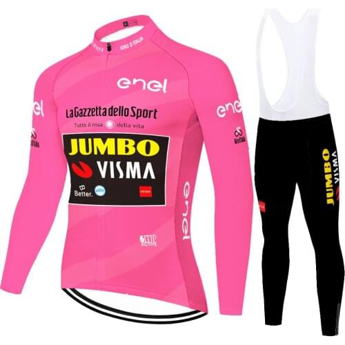 2021 Spring autumn Jumbo Visma Cycling Jersey Long sleeve MTB bicycle clothing Wear Ropa Maillot Men Women Quick Dry jersey sets