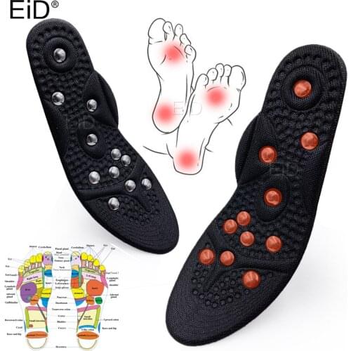 EiD Unisex 22 Magnetic Massage Insoles Foot Acupressure Shoe Pads Therapy Slimming Insoles for Weight Loss Body Detox Magnetic