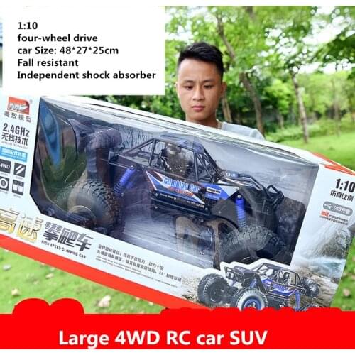 48cm Super Large Rc Car 1:10 4WD High Speed Buggy Climbing Car Drift Racing Three Motor With light 2.4G Remote Control Car toys