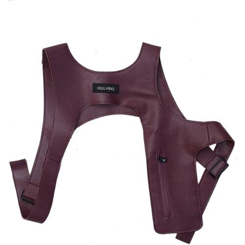 Fashion PU Vest Bag Harajuku Rock Chest Rig Bags Shoulder Buckle Cool Vest For Unisex Man Streetwear Tactical Chest Pack