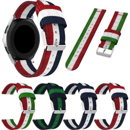 22mm 20mm Nylon strap for Samsung watch 46mm 42mm/Active/S3/S2 Bracelet band for Huawei GT/Huami GTR 47/Bip/Stratos 2S Watchband