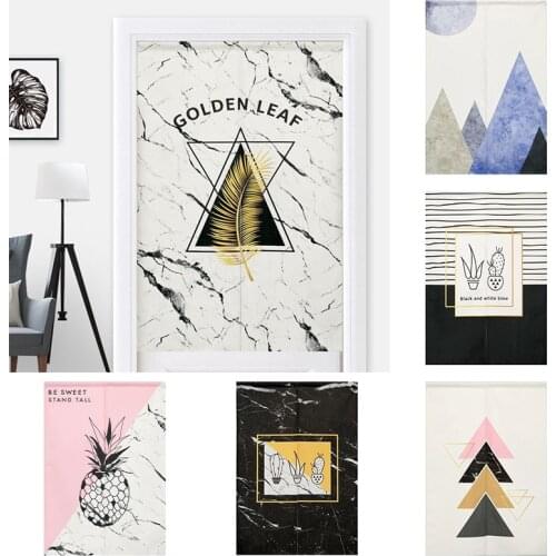 Nordic Fabric Door Curtain Bedroom Half Panel Curtain Doorway Hanging Curtain Geomantic Curtain Home Decoration