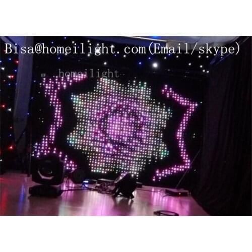 P5cm 2m*3m 30 different programs led curtain light with video effects,led vision curtain