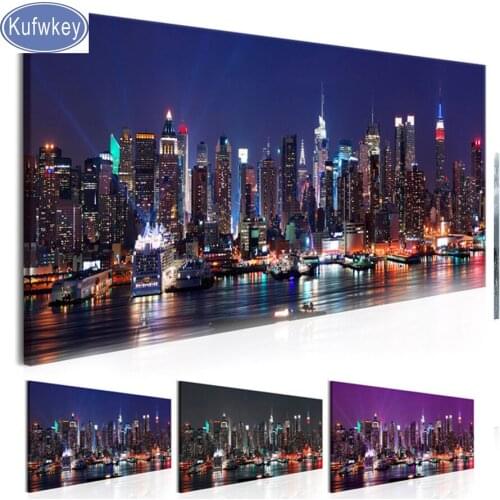 Landscape Diamond Painting diy Handicraft Cross Stitch "New york city night"Full Square/round Diamond Embroidery sale Home Decor