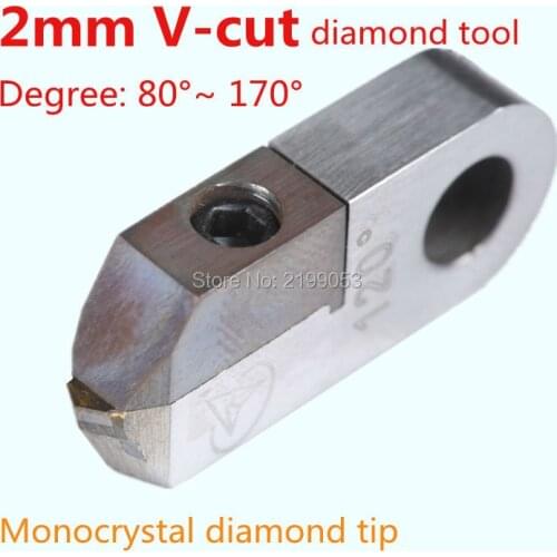Posalux Diamond Tools Making jewelry Cutting tools 2mm V-cut 80 Degree~170 degree Use with Faceting machine or CNC machine