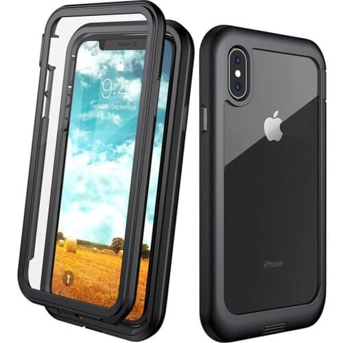 Transparent Case for iPhone 7 8 Plus X XS XR 11 Pro Max Shockproof Case 360 Full Body Shock Proof Cover Cases