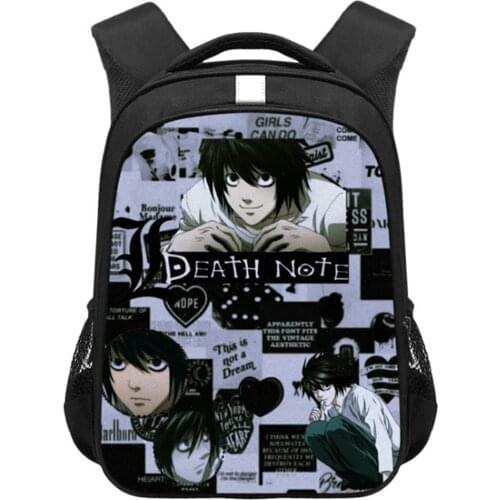 Anime Death Note Logo Knapsack Leisure bag Teenagers Students Backpack Boys Girls New Travel Bags