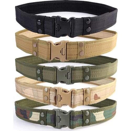 Tactical Sport Belt with Plastic Buckle Army Military battle airsoft duty belt Outdoor training climbing hunting Waistband belts