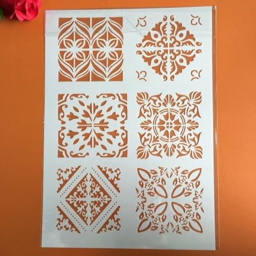 29 * 21cm Compass shape lace DIY Stencils Wall Painting Scrapbook Coloring Embossing Album Decorative Paper Card Template