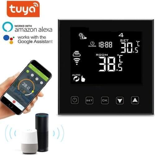 WiFi Smart Thermostat Control Water Valve, for Water Heating, Electric Heat Actuator, 7 Days Programmable Digital Thermostat
