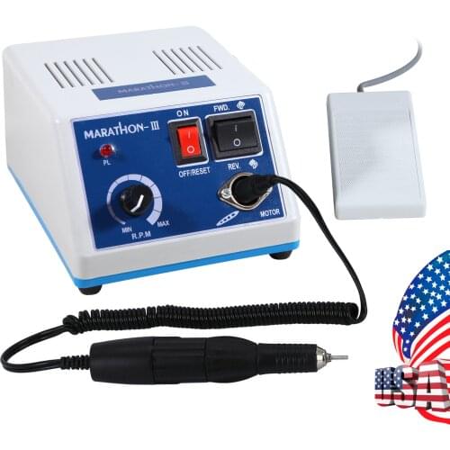 US Stock！Dental Lab Portable Carving Marathon Micromotor Machine N3 110/220V+ 35K RPM Polishing Handpiece