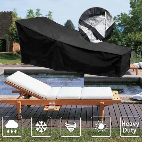 Waterproof outdoor garden patio furniture recliner cover waterproof and dustproof Oxford cloth Sunbathing chair cover protector