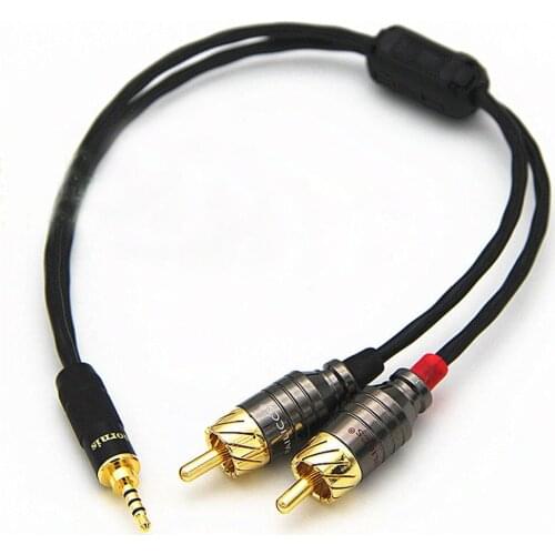 High Quality HIFI TRRS Balanced 2.5mm to 2 RCA Male Audio Cable For Cayin N5 Iriver AK240 AK380 AK120II Amp Onkyo DP-X1