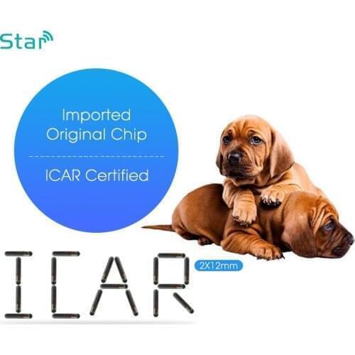 X10 Implanted glass transponder nfc tags Ntag216 2.12*12mm 13.56Mhz for pet dog animals id application