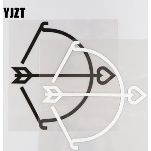 YJZT 16.7CM*17CM Cartoon Bow And Arrow Pattern Car Sticker Decorative Vinyl Decal 1A-0419