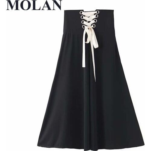 Woman Solid Black Waist Straps Fashion Skirt High Waist Street Casual Ldies 2021 Summer New Female Chic Skirt