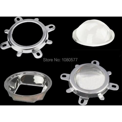 1-10sets 44mm LED Lens 60 Degree 120 Degree + 50mm Reflector Collimator + Fixed Bracket For 20W 30W 50W 100W COB High Power Chip