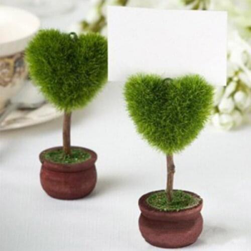1Pcs Banquet Decor Name Clips Green Tree Multifunction Creative Seat Clip Wedding Party Supplies Love Heart Shaped