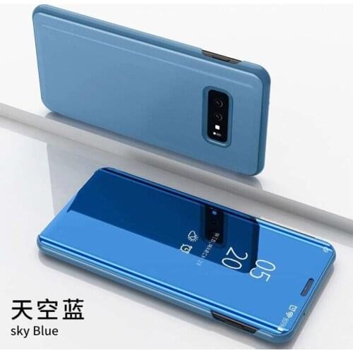 10pcs/lot Luxury Mirror Flip Cover Stand Leather+PC Cover case For Samsung Galaxy S10 S10 PLUS S10Lite A10 M10 M20
