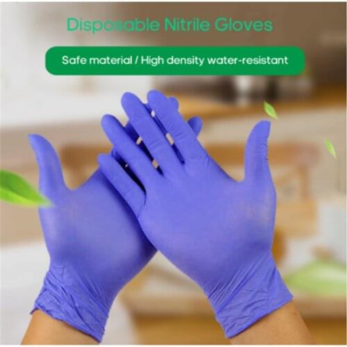 100pcs disposable nitrile Gloves work glove luvas lat Food Prep Cooking Gloves / Kitchen Food Waterproof Service Cleaning Gloves