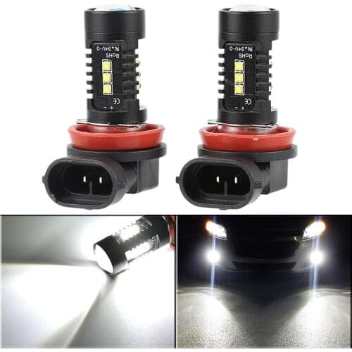 2PCS H8 H11 6000K 2200LM White LED Car Fog Light Bulb Daytime Running Light Truck Motorcycle Waterproof High Brightness