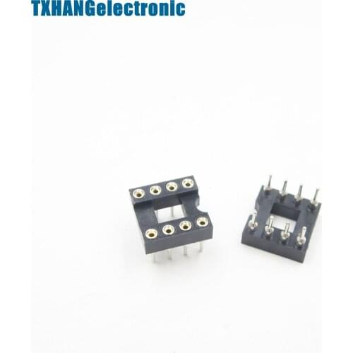 20PCS 8Pin DIP SIP Round IC Sockets Adaptor Solder Type gold plated machined diy electronics