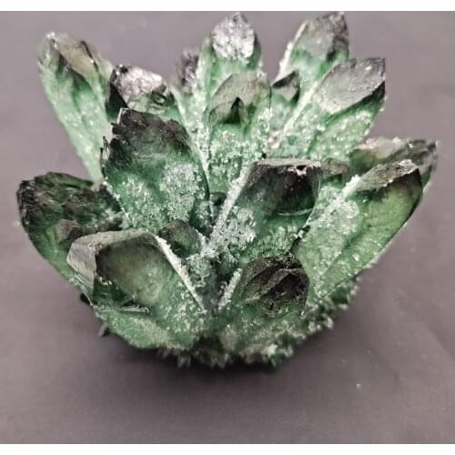 300-800g Natural Green Ghost Quartz Crystal Cluster Healing Crystals Raw Gemstone Specimen For Home&Office Decoration FengShui