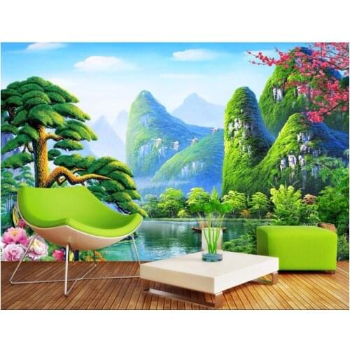 3d wall murals wallpaper for walls 3 d wallpaper custom photo Guilin landscape TV background wall living room painting