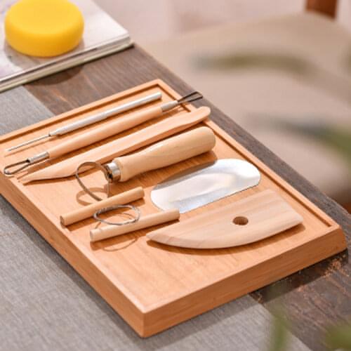 8 Piece Set Wooden Clay Ceramics Molding Tools Wood Pottery Trimming Tools Clay tools sculpting tools clay to modeling