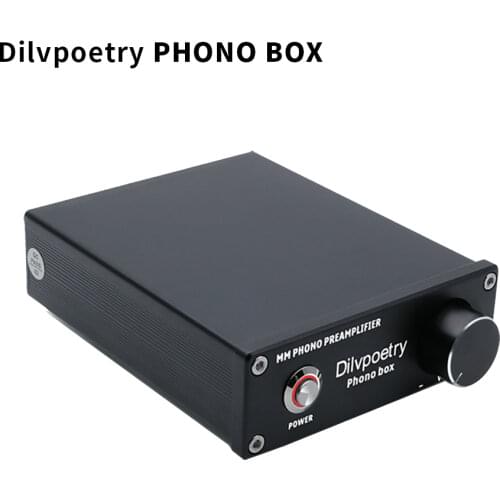 Dilvpoetry PHONO BOX for Record Player Audio Hi-Fi Phono Amplifier Mini Phono Turntable Preamplifier for Vinyl Record Player