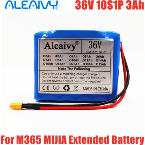 For M365 MIJIA Pro Scooter 36V 3Ah 10S1P 18650 Lithium ion Battery Pack Extended Range Charge And Discharge XT30 Plug +15A BMS