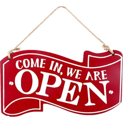 Double Sided Signs Wooden Retro Business Closd Slogan for Bar Restaurant Decoration RE