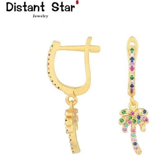 European Rainbow drop Earrings jewelry for Women Gold Copper cz Earrings big cactus bears Lips tassel Earrings 2020